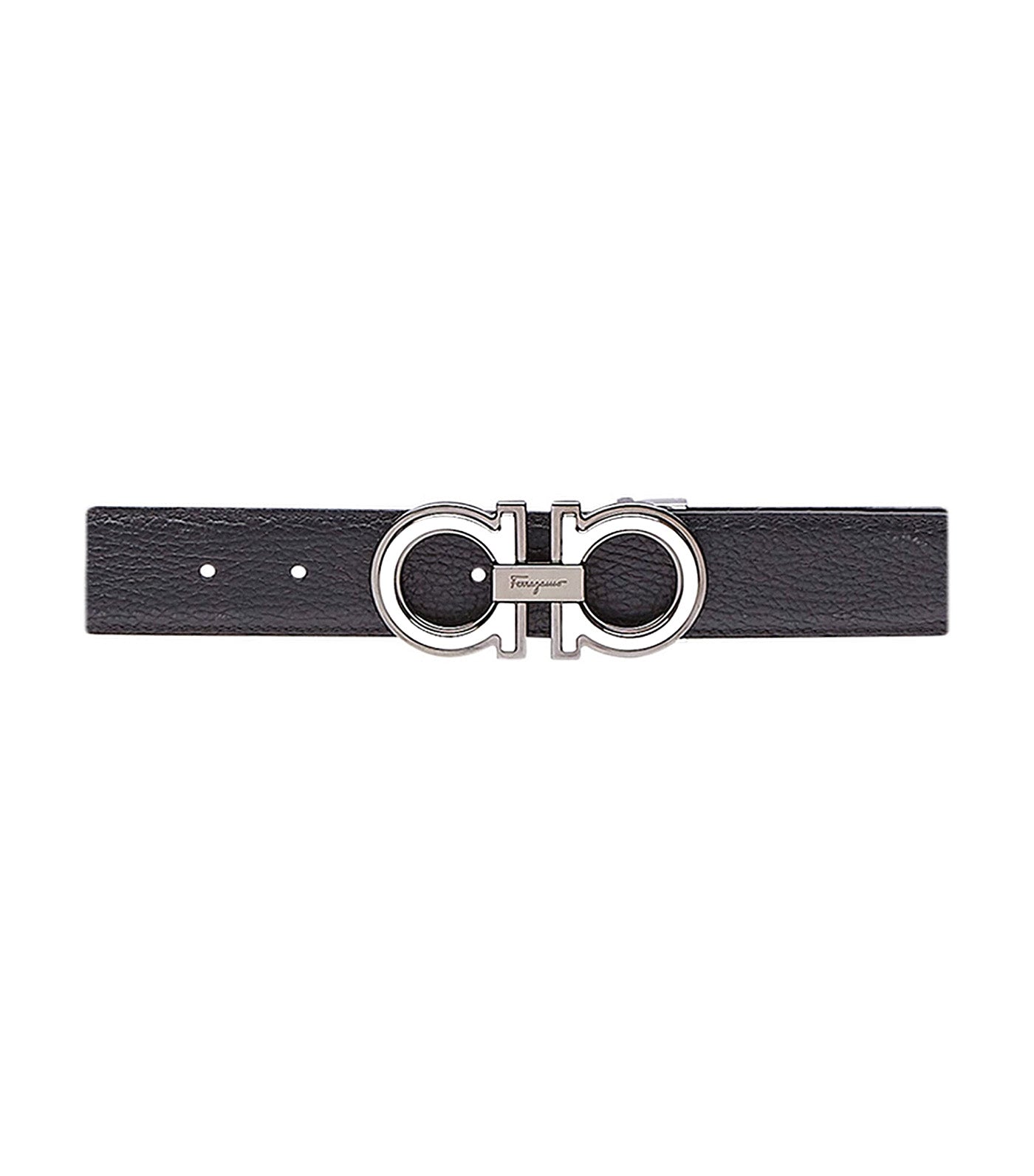 Reversible and Adjustable Gancini Belt Black/Brown