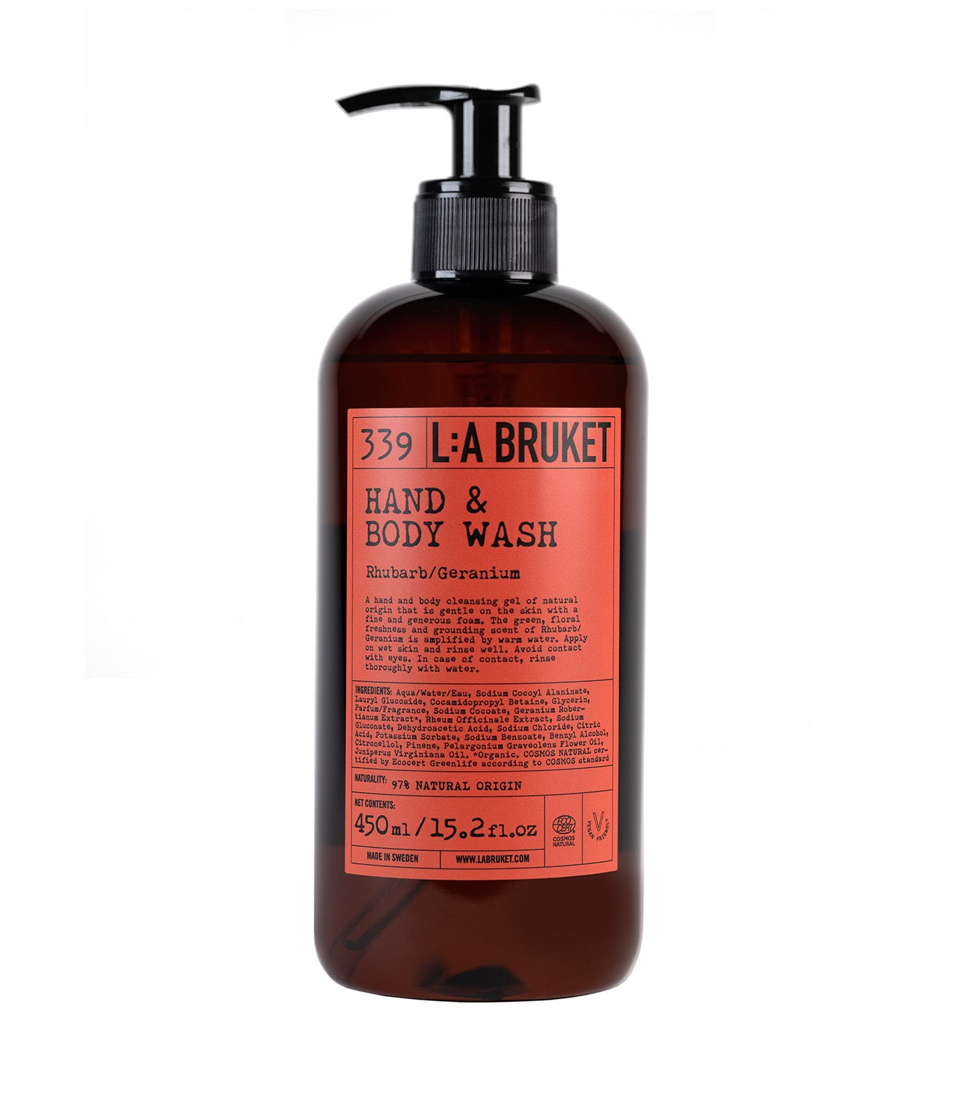 339 Hand & Body Wash Rhubarb/Geranium