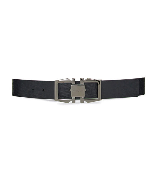 Reversible And Adjustable Gancini Belt Black/Brown