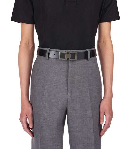 Reversible And Adjustable Gancini Belt Black/Brown