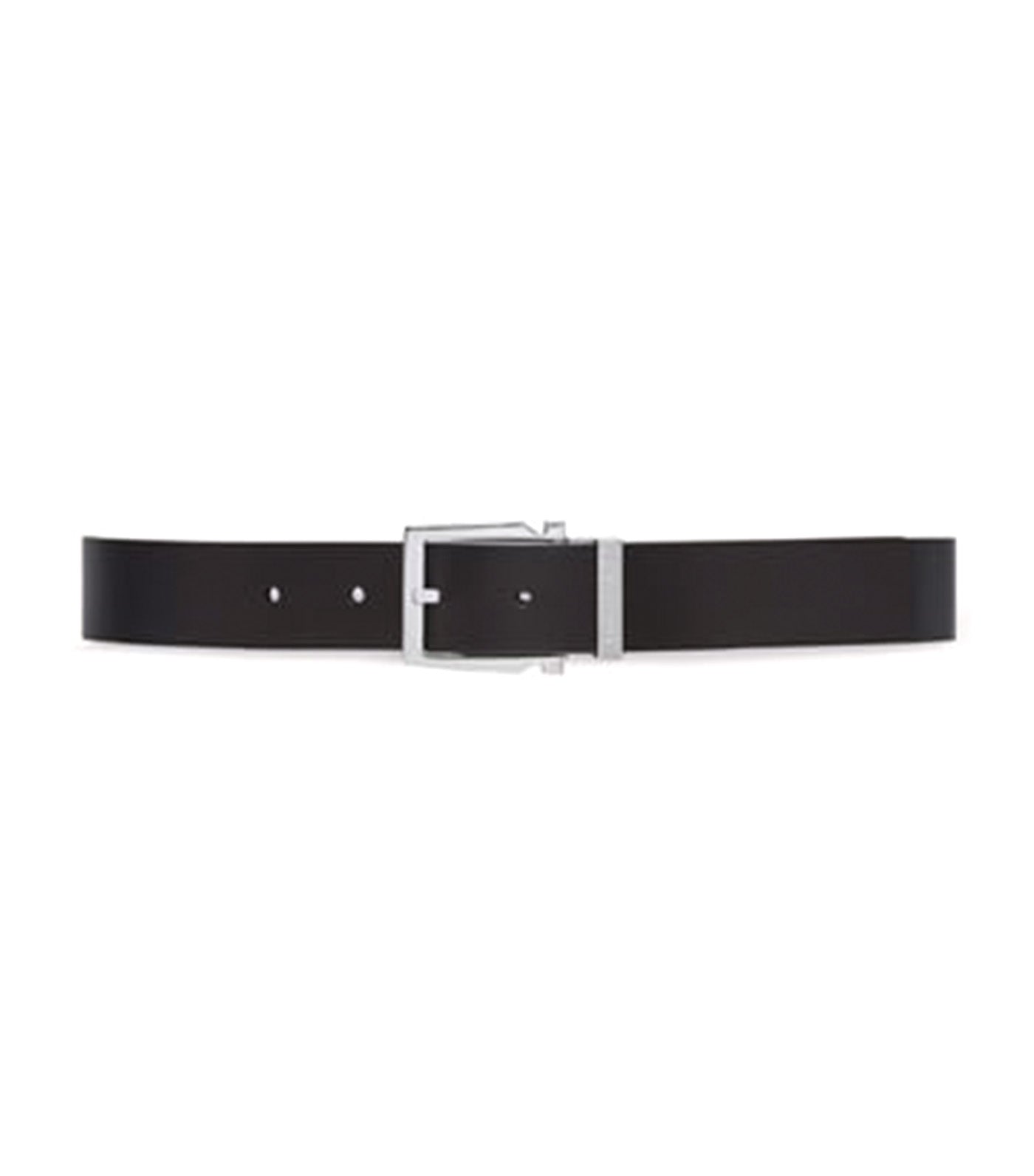 Reversible and Adjustable Gancini Belt Black