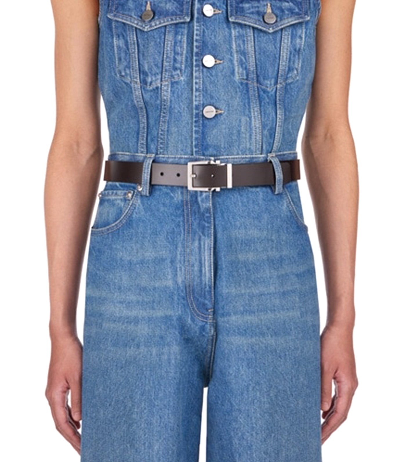 Reversible and Adjustable Gancini Belt Black