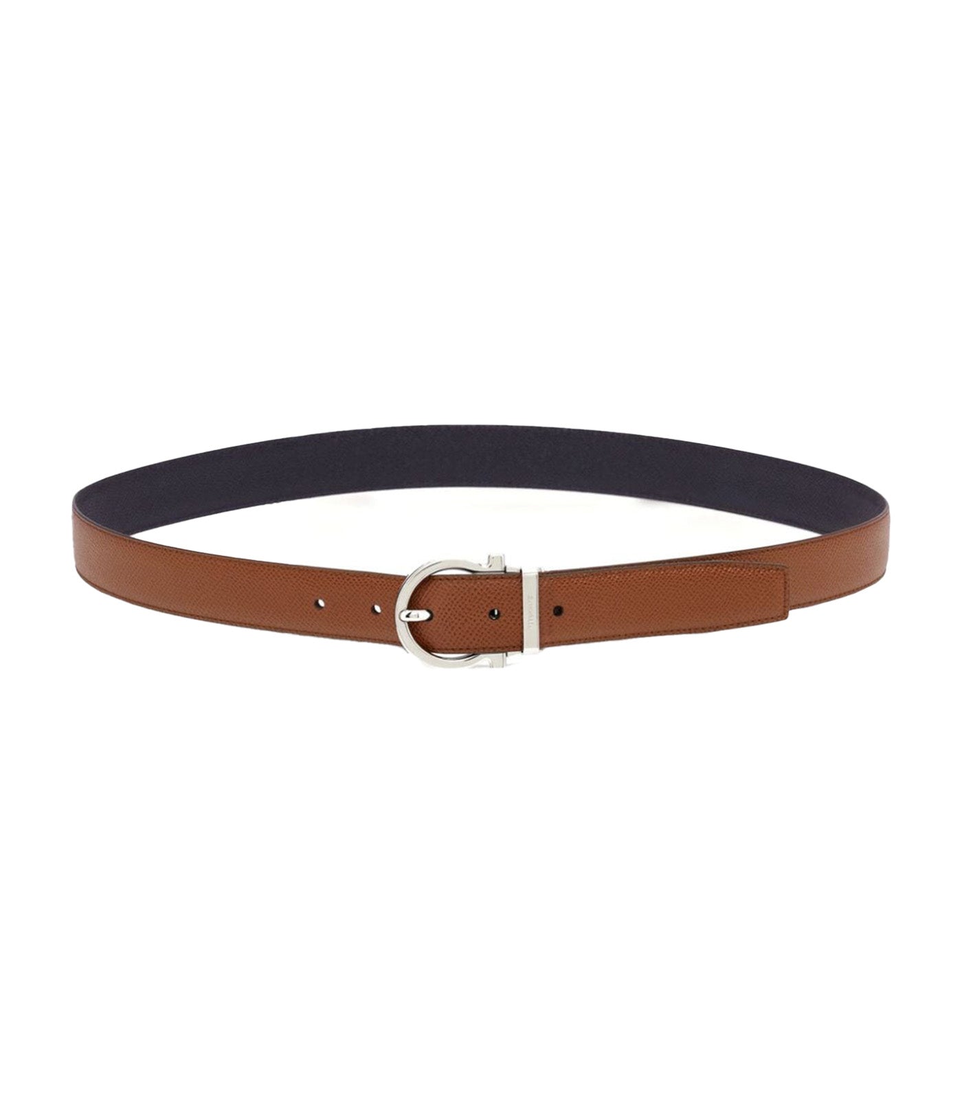 Reversible and Adjustable Gancini Belt Radica Nero