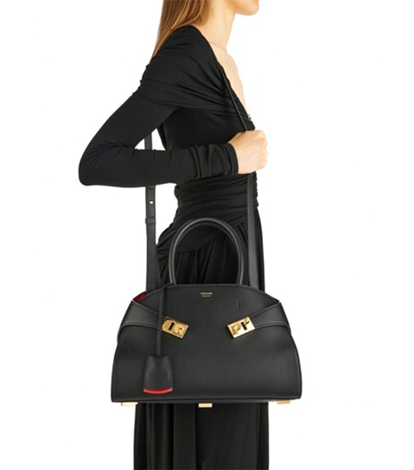 Hug Handbag S Black/Flame Red