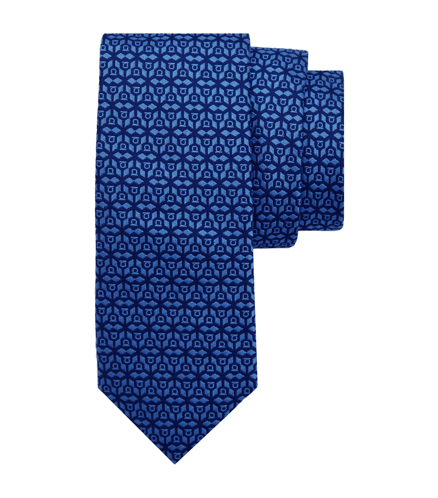 Silk Jacquard Tie Marine Blue