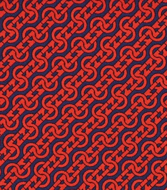 Tie Silk Red/Dark Navy