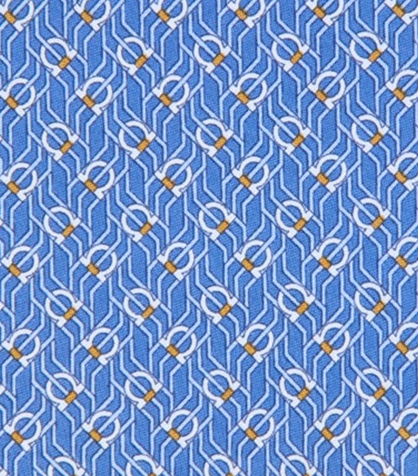 Tetris Print Tie Light Blue