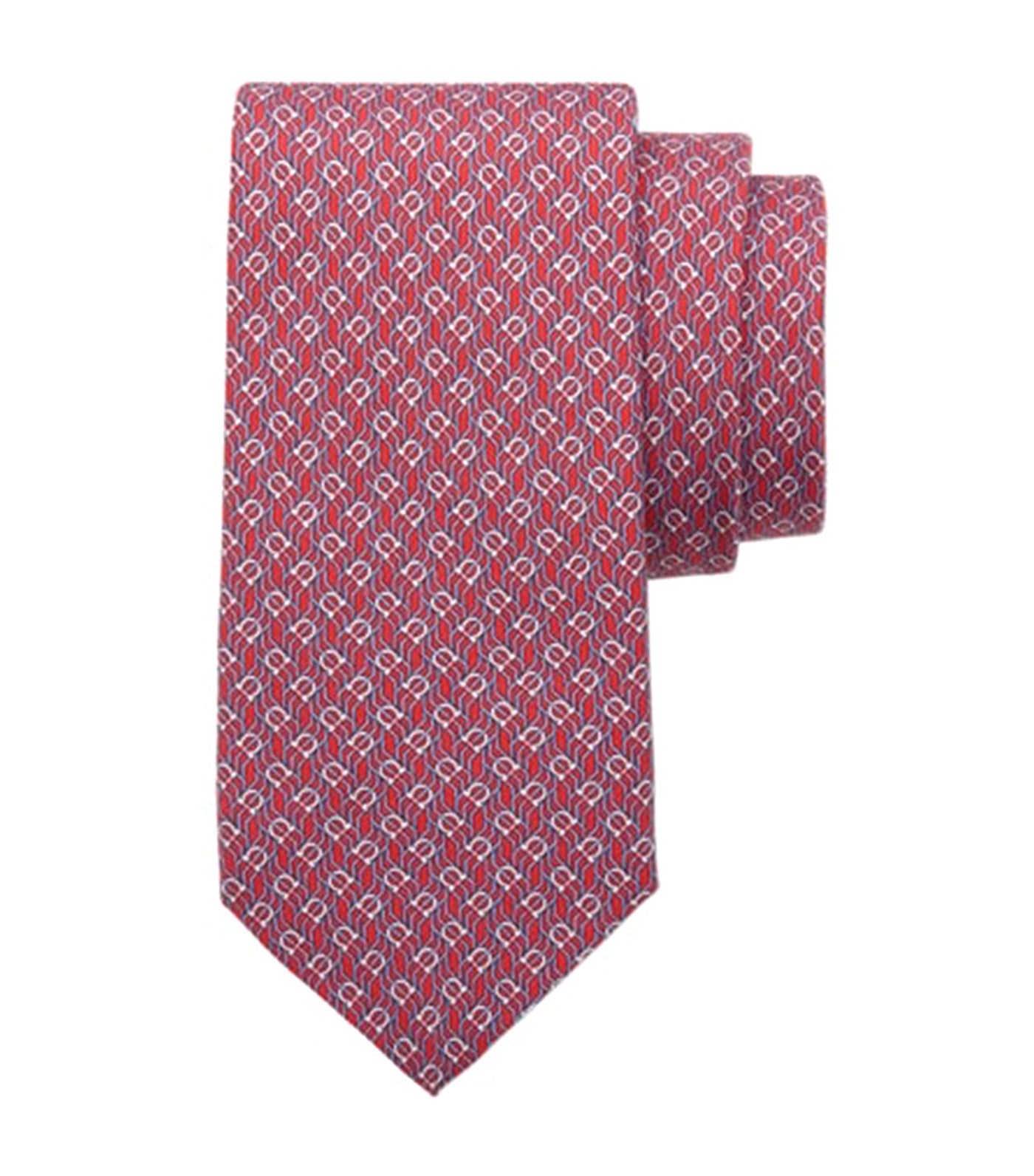Tetris Print Tie Red