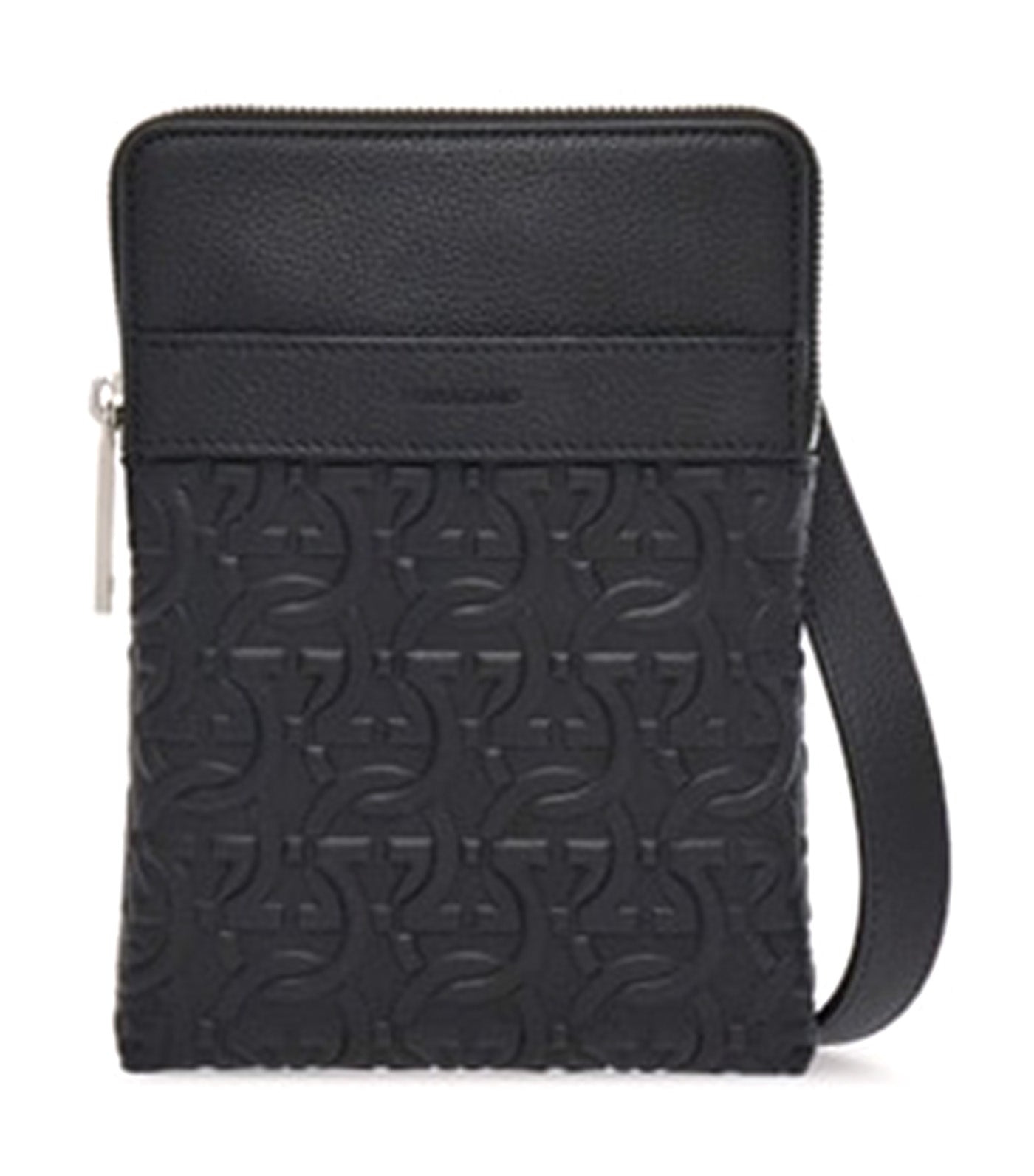 North-South Gancini Crossbody Bag Black