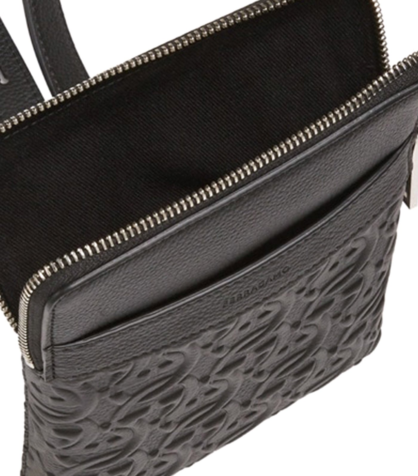 North-South Gancini Crossbody Bag Black