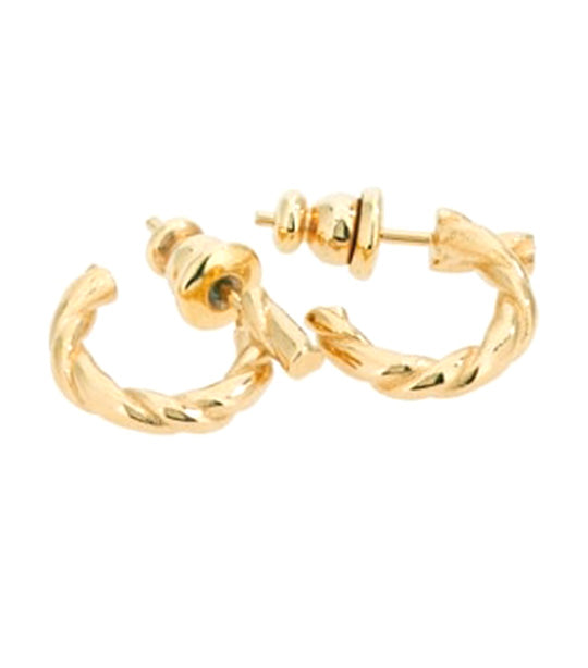 Twisted Gan Half Earrings Gold