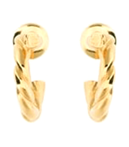 Twisted Gan Half Earrings Gold