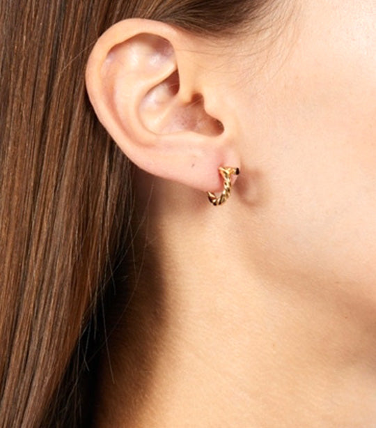Twisted Gan Half Earrings Gold