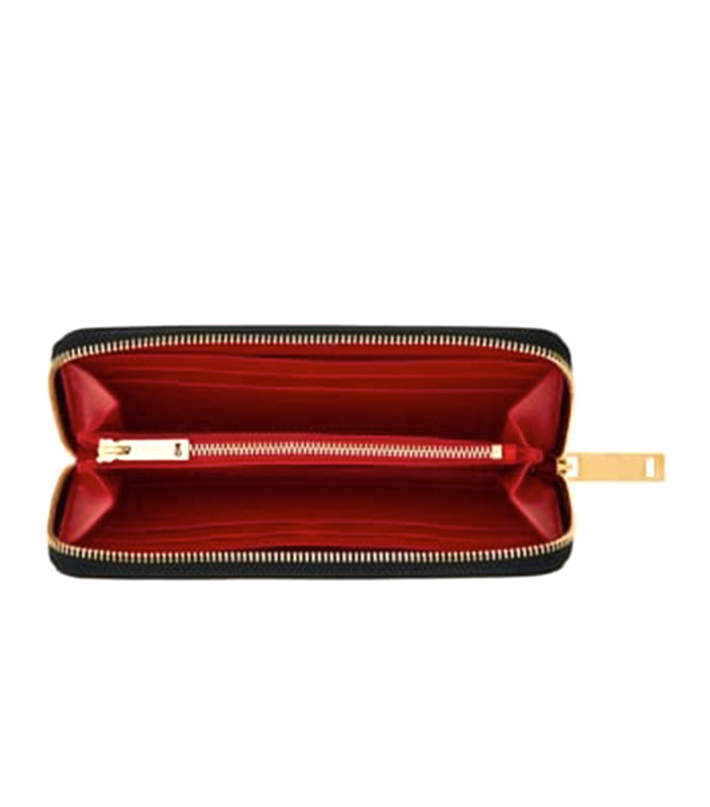 Gancini Continental Wallet Black/Flame Red