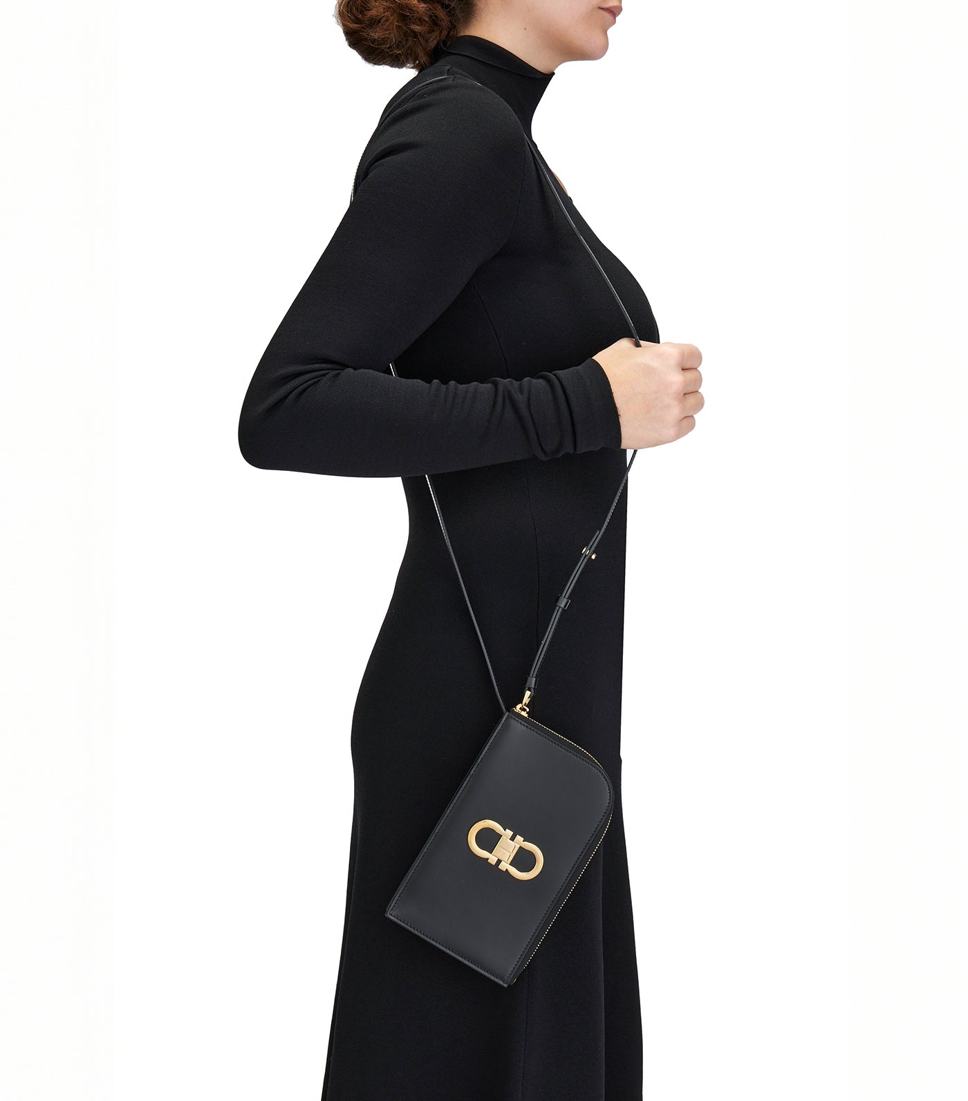 Gancini Smartphone Holder Black/Flame Red