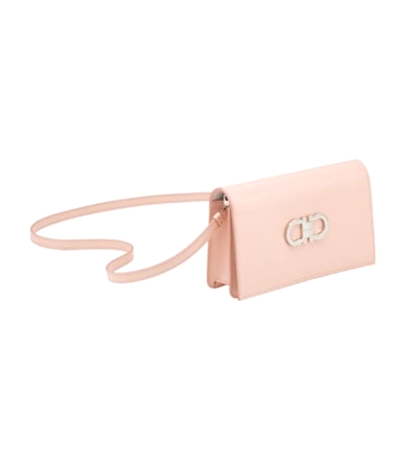Double Gancini Mini Bag Nylund Pink/Optic White