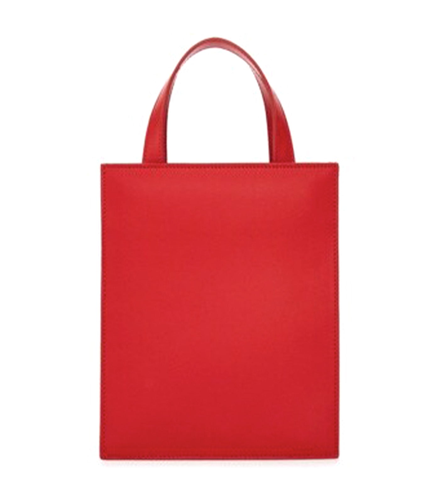 Double Gancini Mini Tote Bag Flame Red
