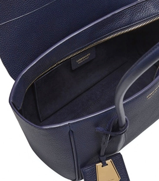 East-West Tote Bag Small Midnight Blue