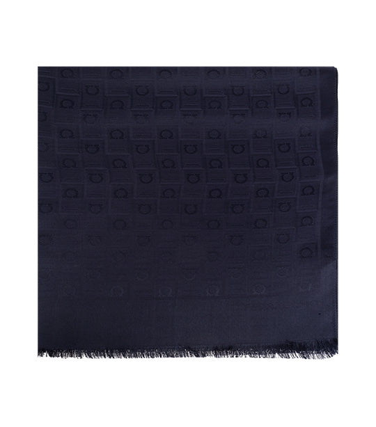 Monogram Jacquard Stole Navy