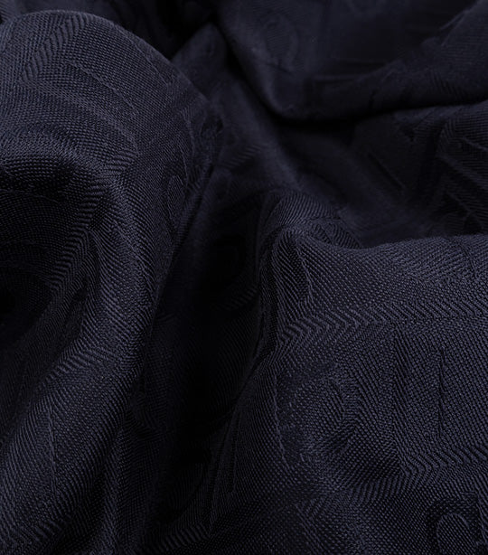 Monogram Jacquard Stole Navy