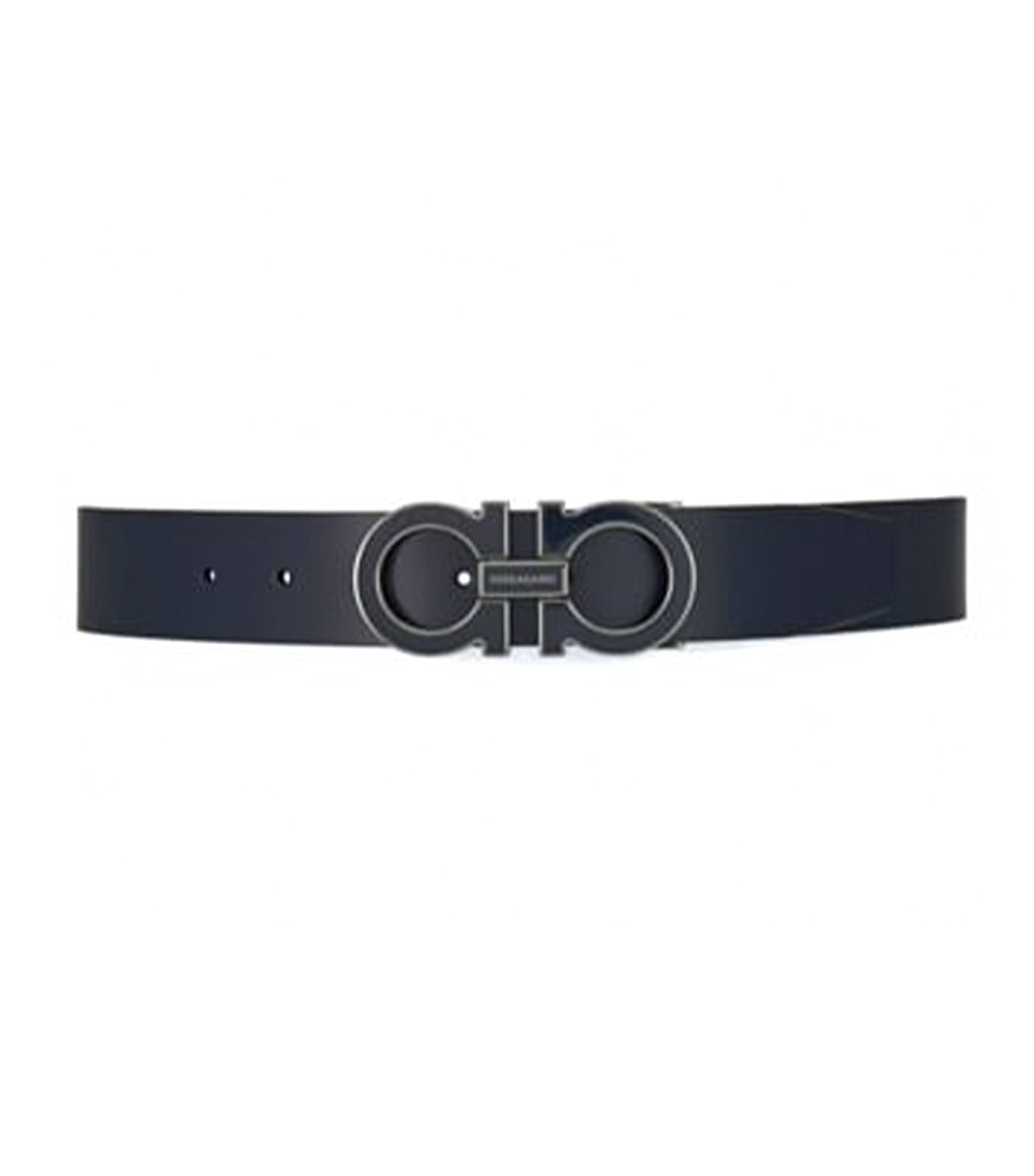 Reversible and Adjustable Gancini Belt Midnight Blue/Black