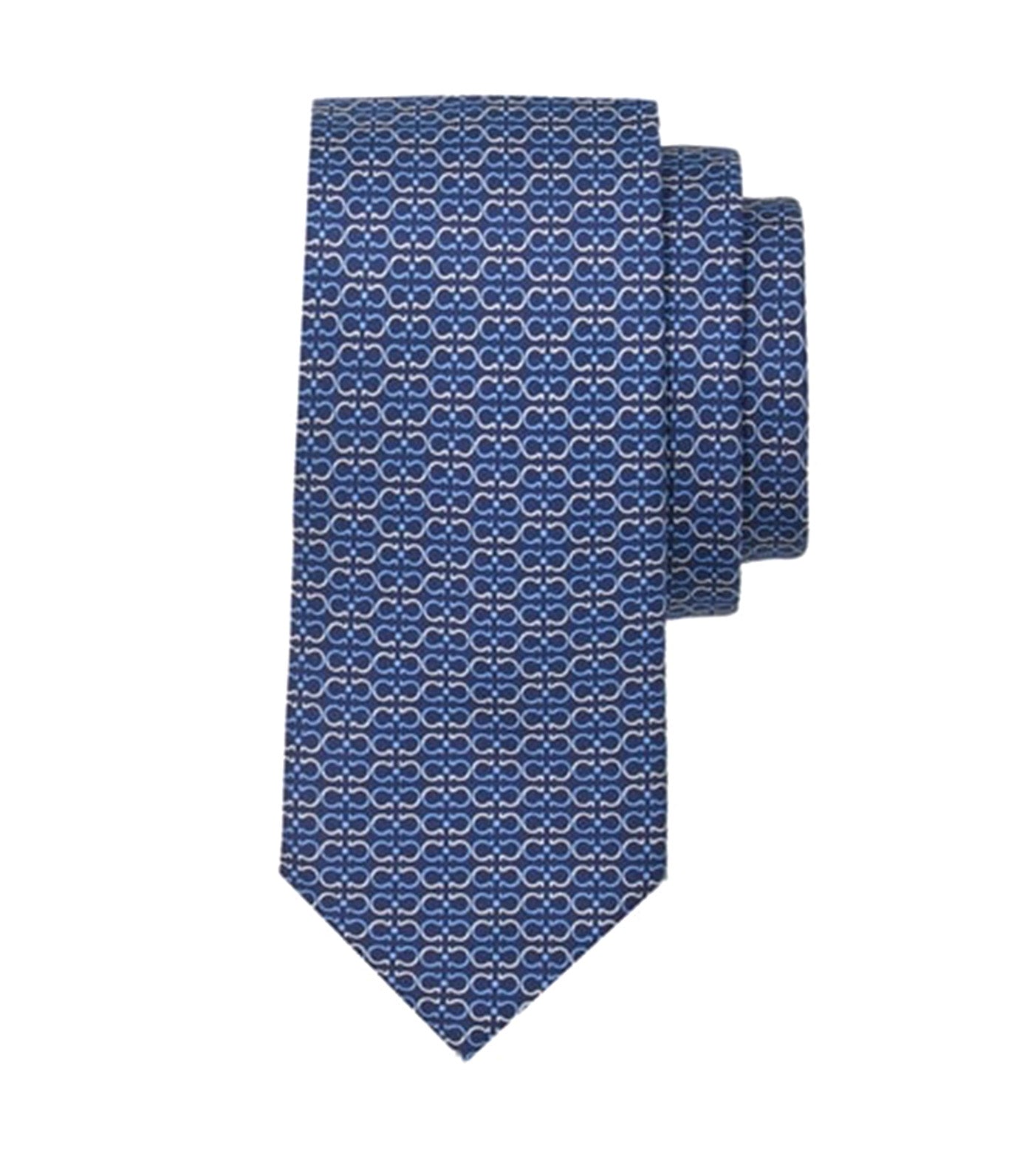 Gancini Print Tie Blue Marine