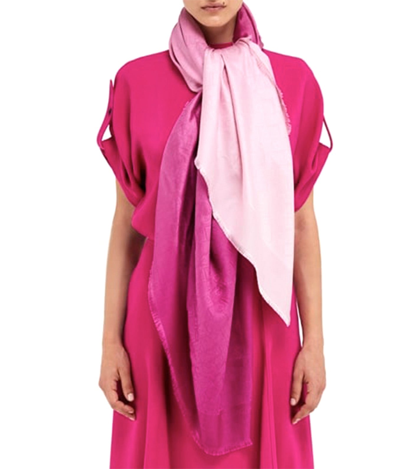 Monogram Shawl Pink Cotton Candy