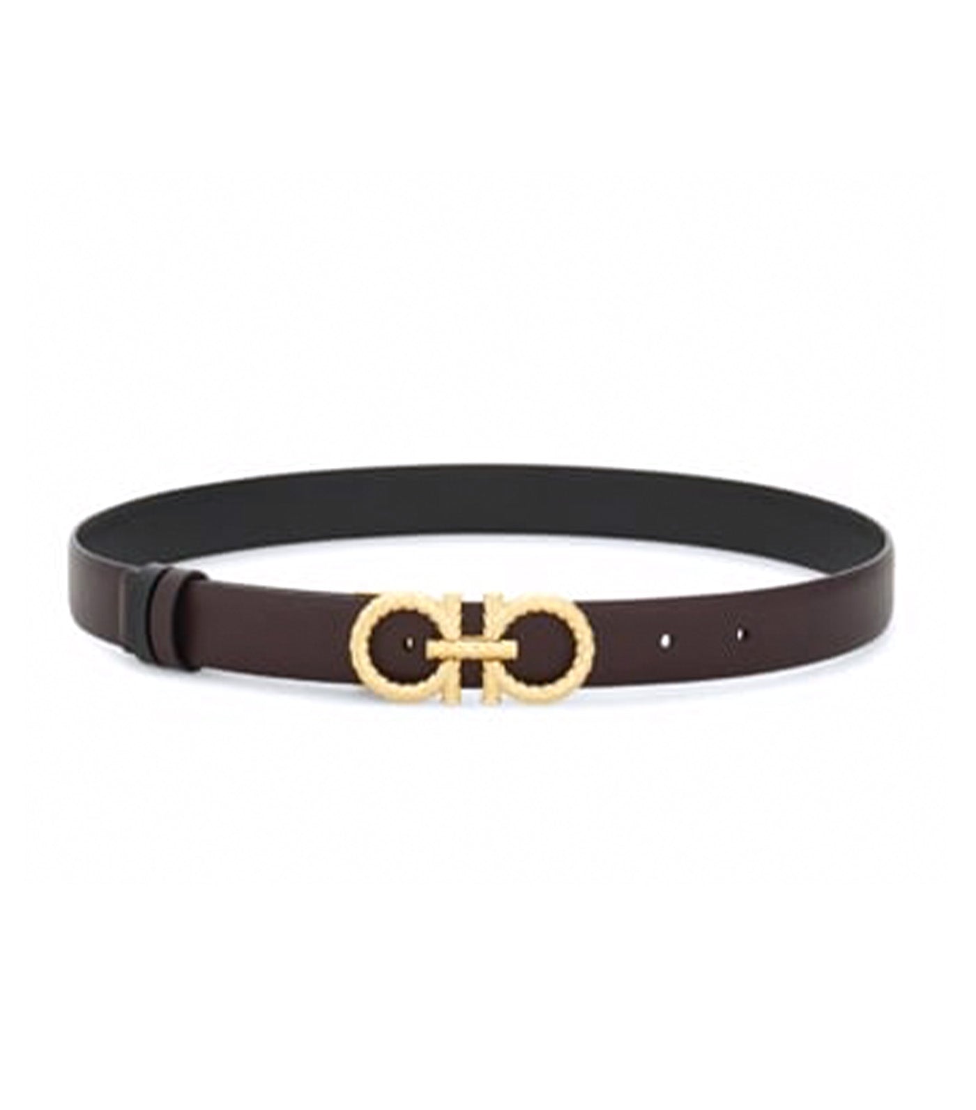 Reversible Adjustable Gancini Belt Calfskin