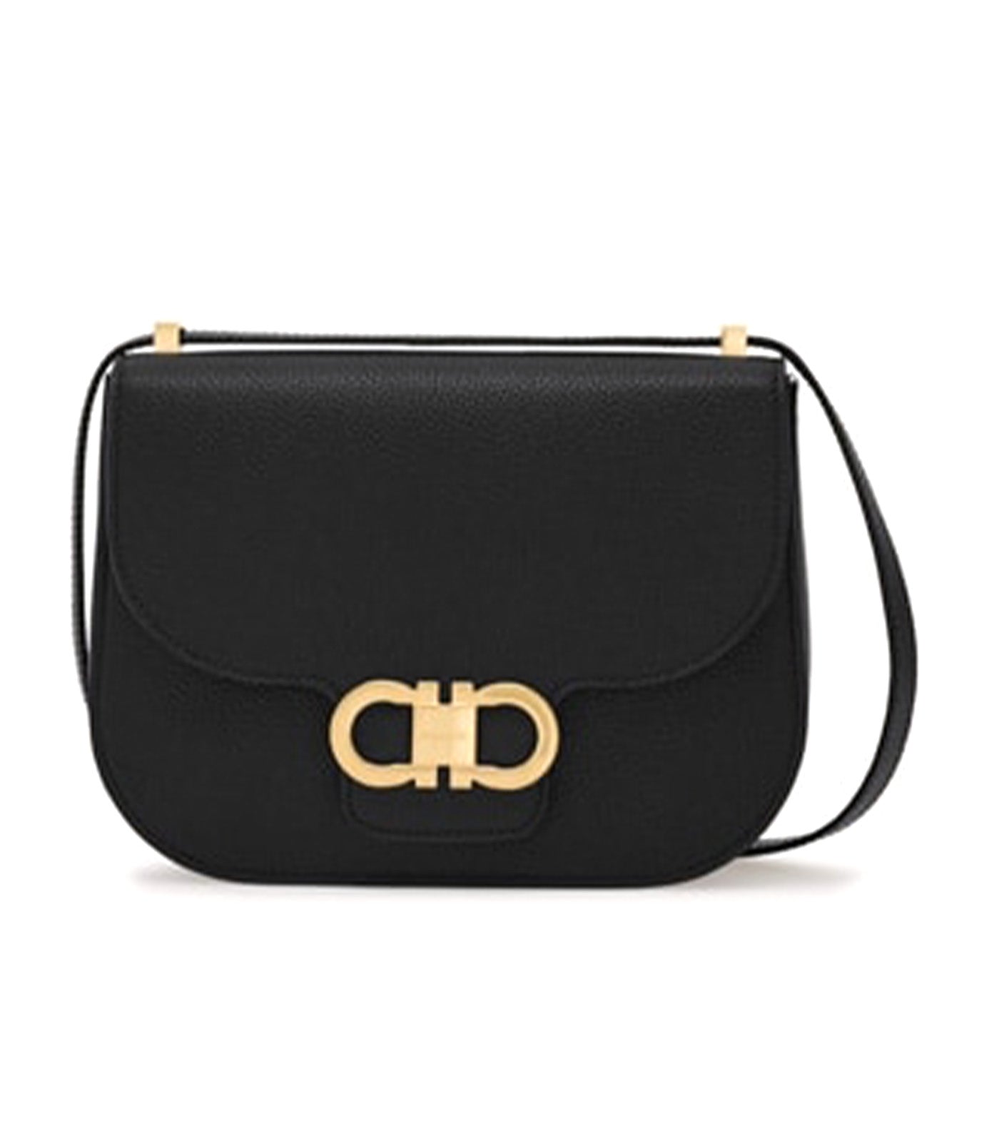 Double Gancini Crossbody Bag Black