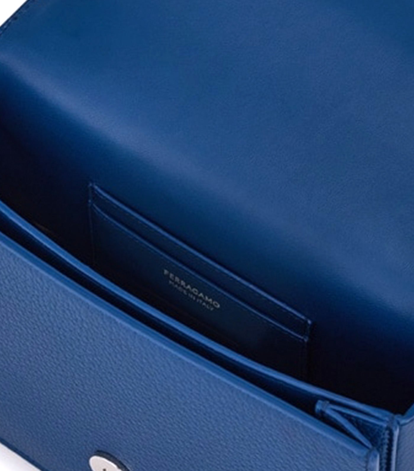 Double Gancini Crossbody Bag Teal Blue