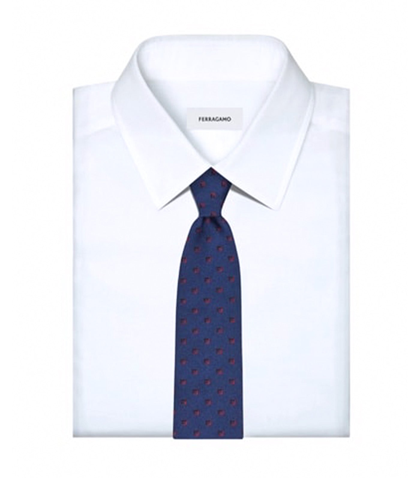 Ferragamo Two Tone Gancio Jacquard Tie Silk