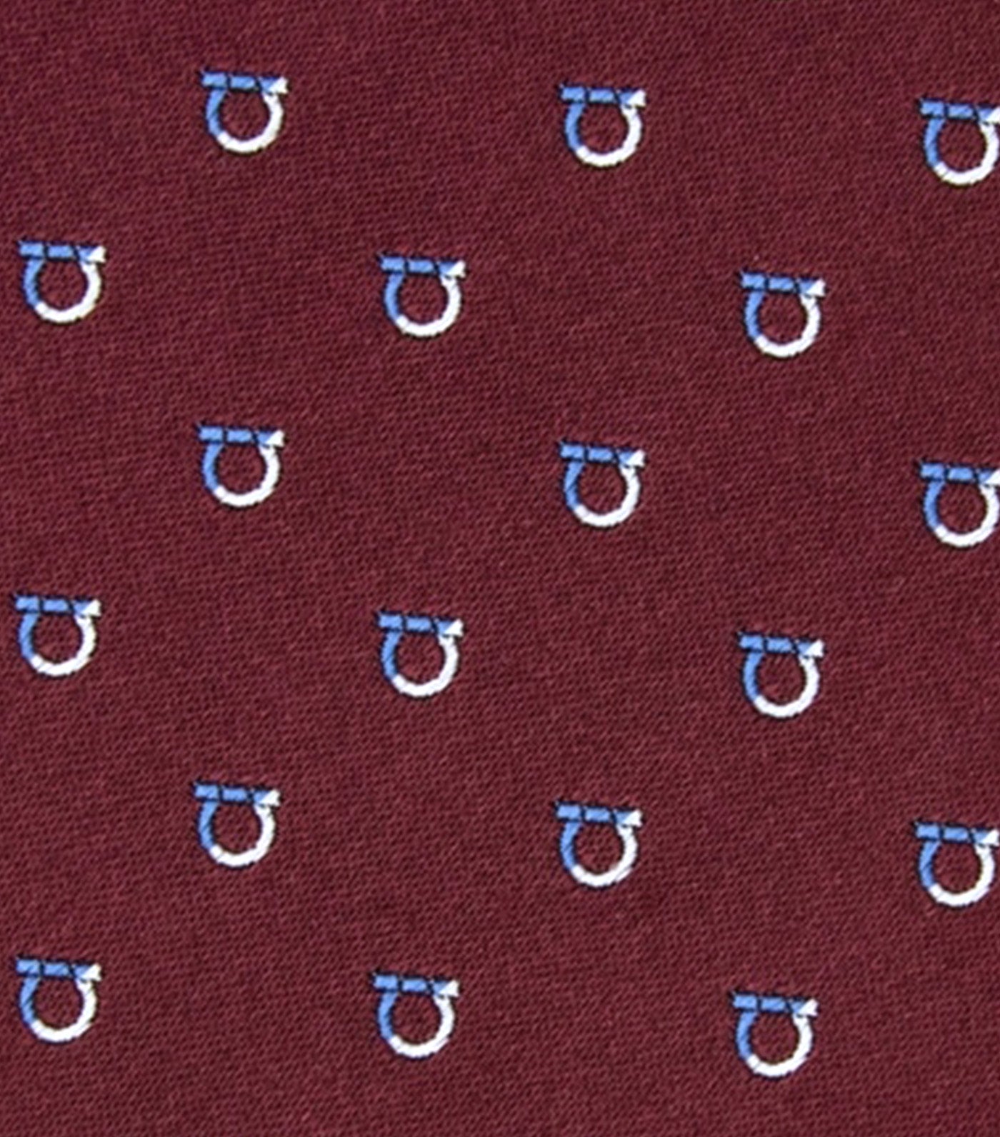 Ferragamo Two Tone Gancio Jacquard Tie Silk