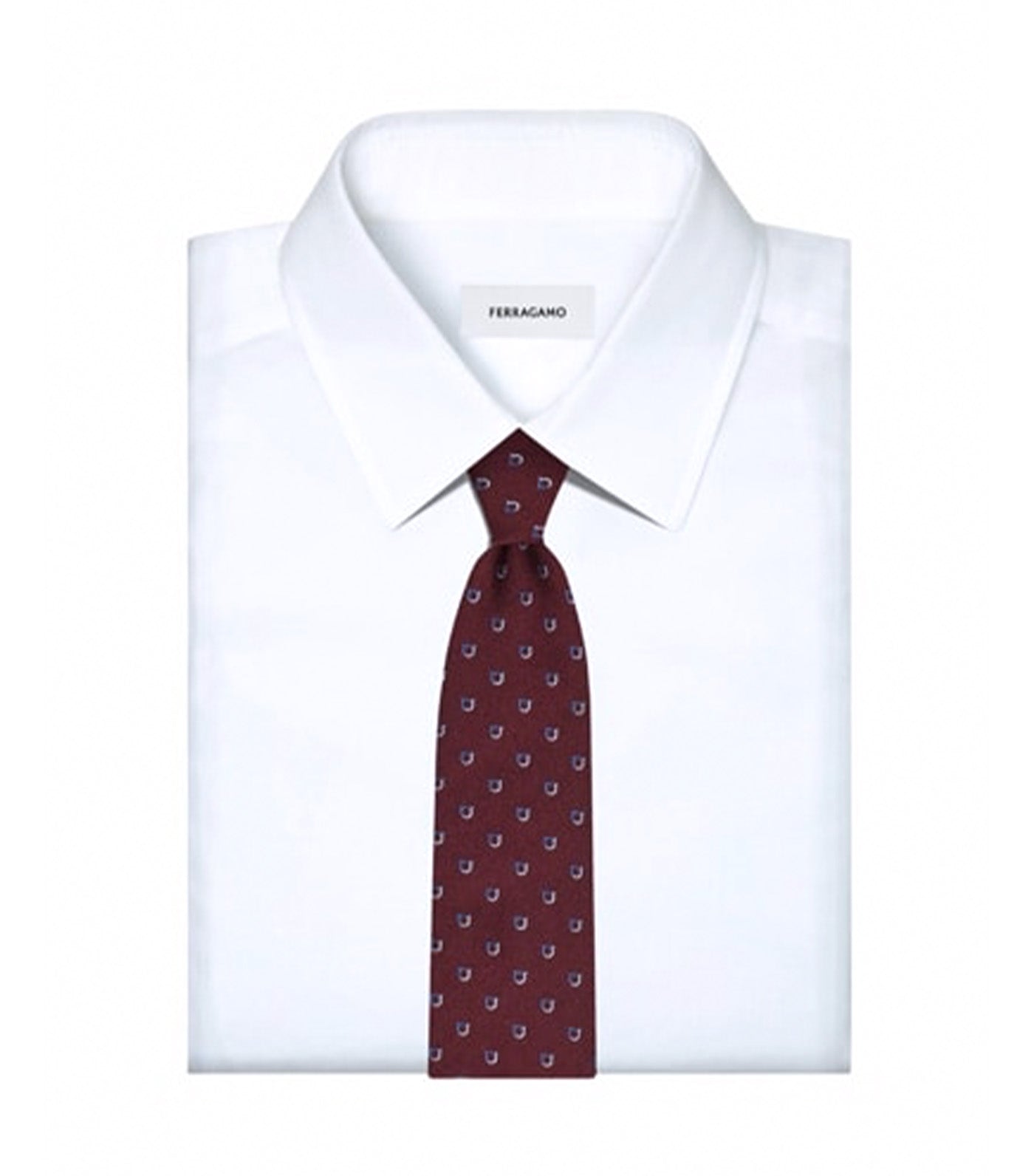 Ferragamo Two Tone Gancio Jacquard Tie Silk