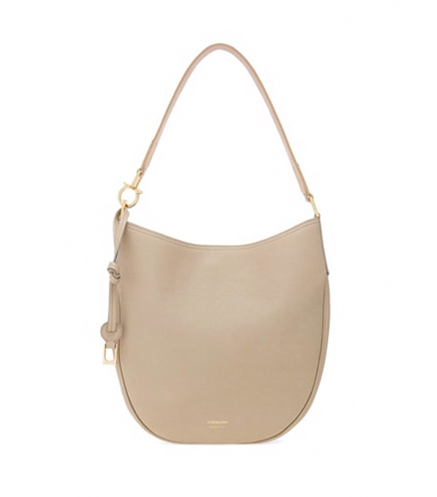North-South Hobo Bag M Hammered Calfskin