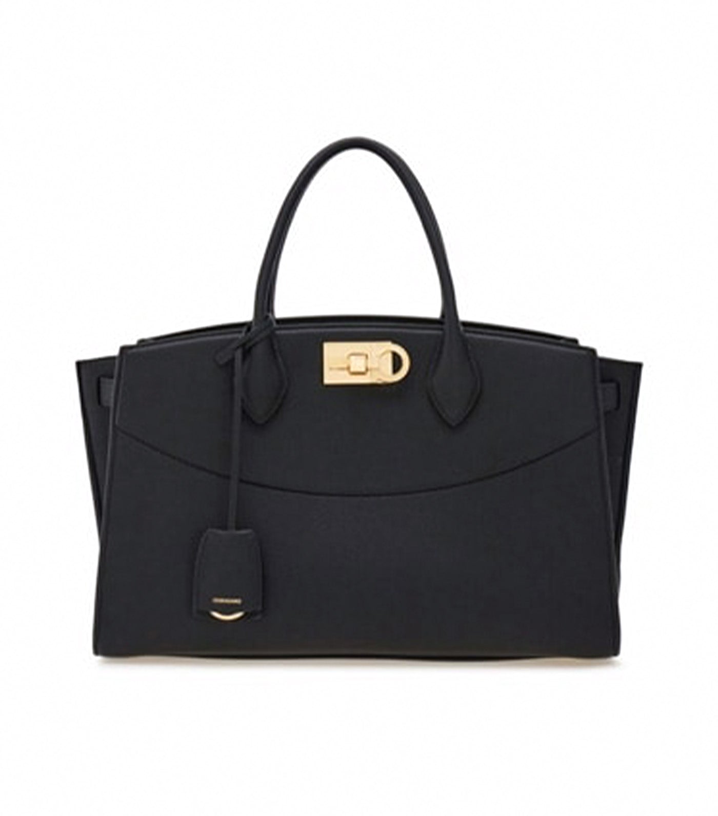 Studio Soft Bag L Hammered Calfskin Black