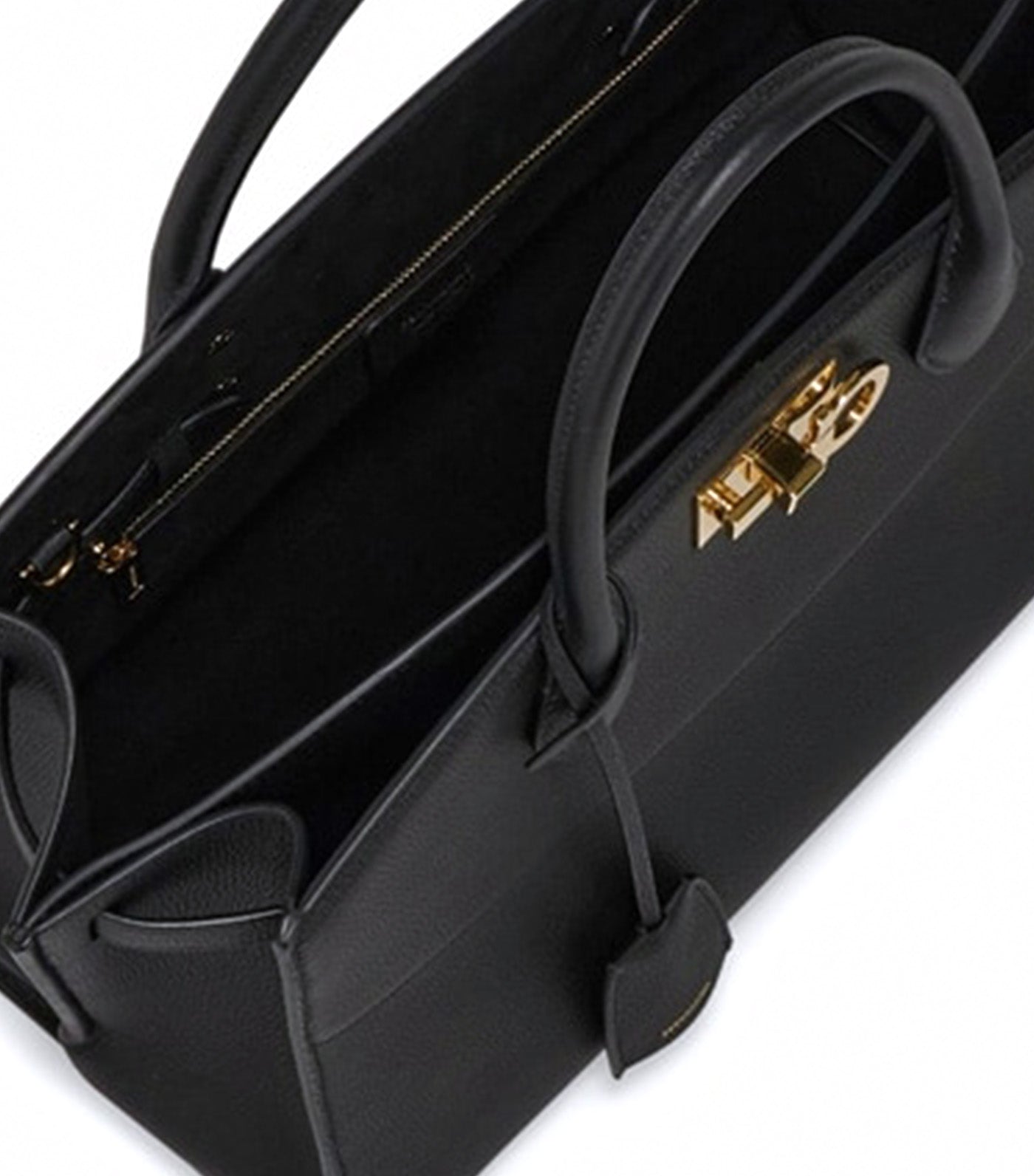 Studio Soft Bag L Hammered Calfskin Black