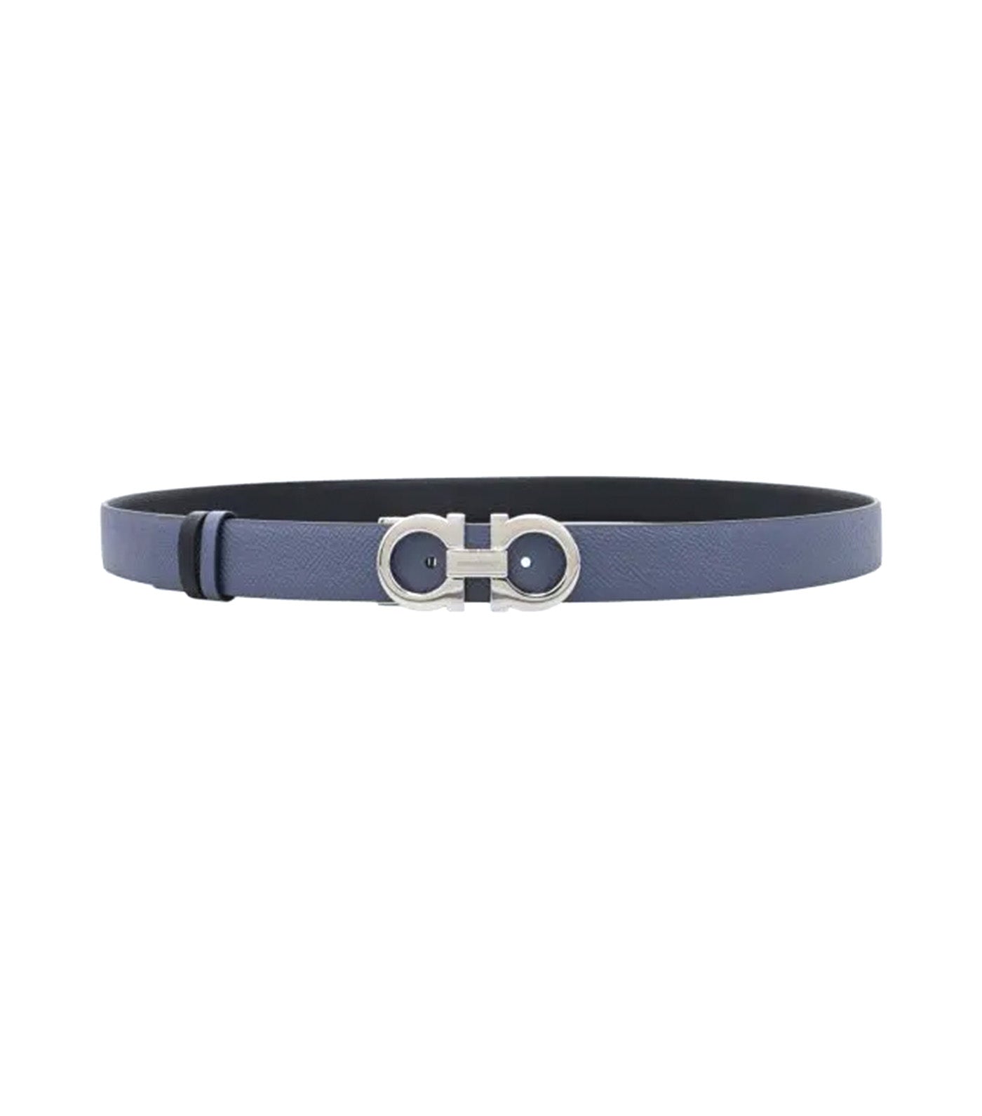 Reversible Adjustable Gancini Belt Hammered Calfskin