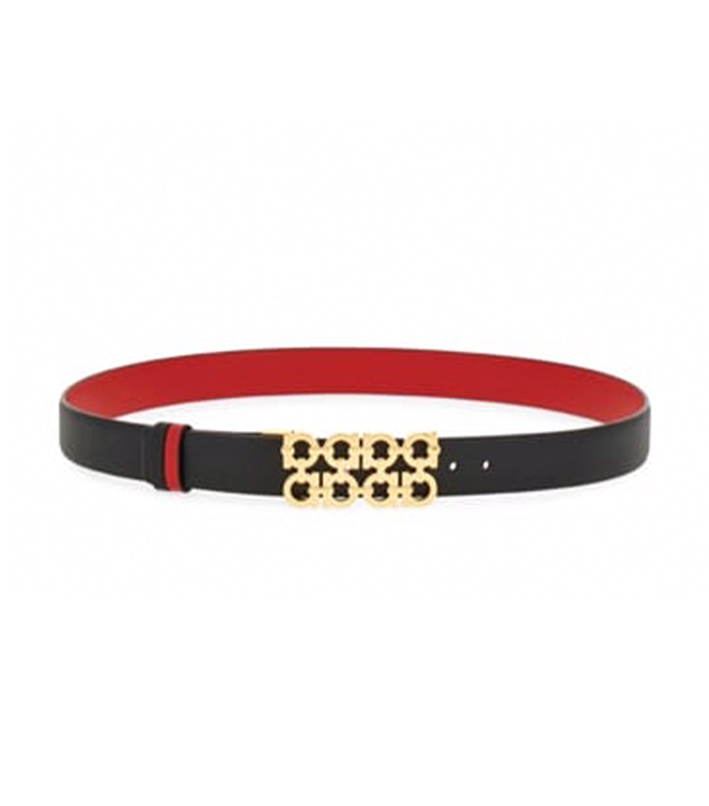 Reversible Adjustable Gancini Belt Calfskin