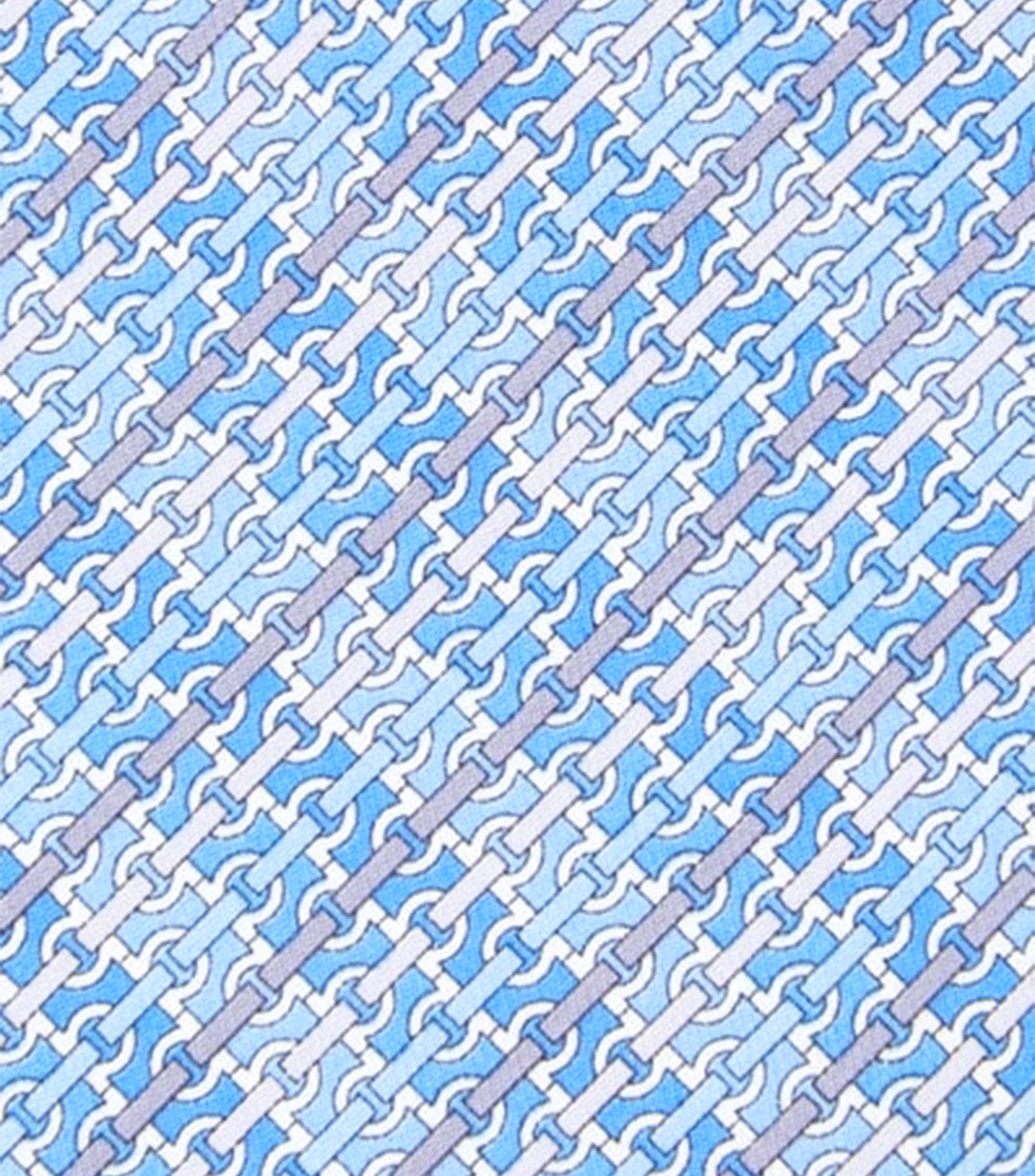 Gancini Chain Print Silk Tie