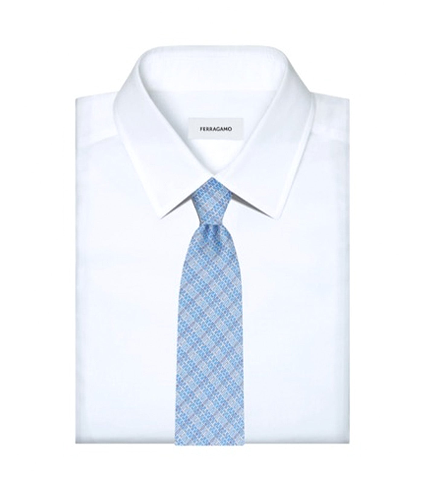 Gancini Chain Print Silk Tie