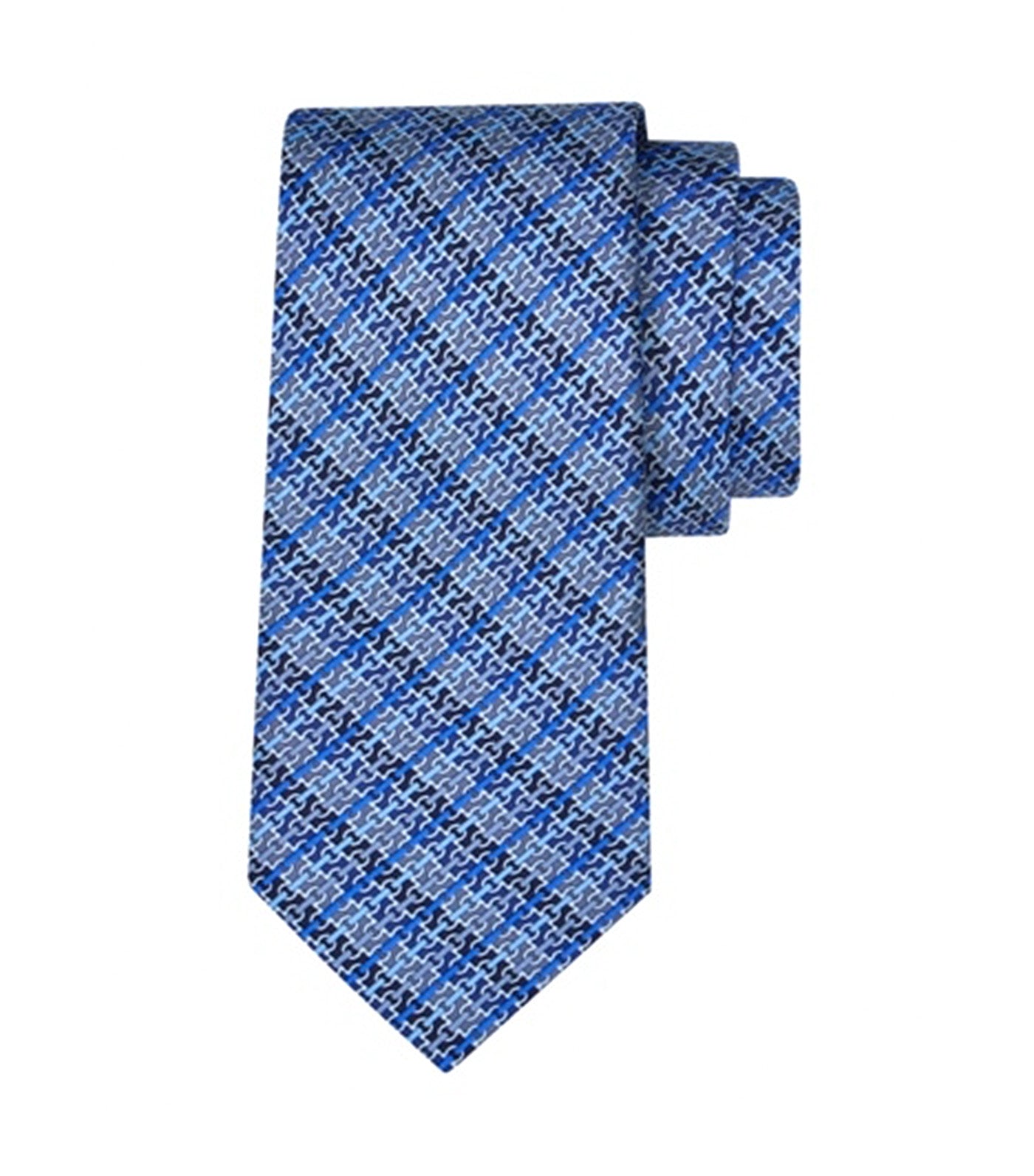 Gancini Chain Print Silk Tie