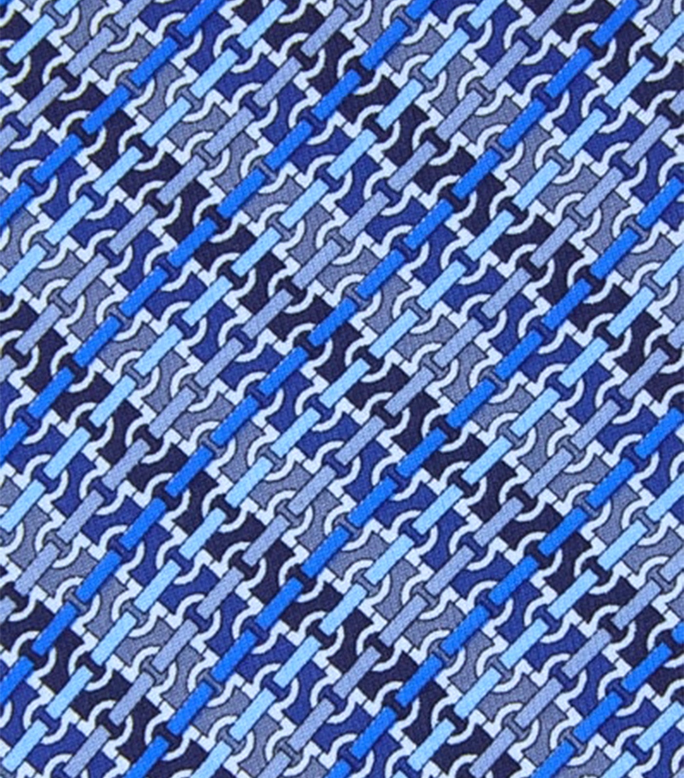 Gancini Chain Print Silk Tie