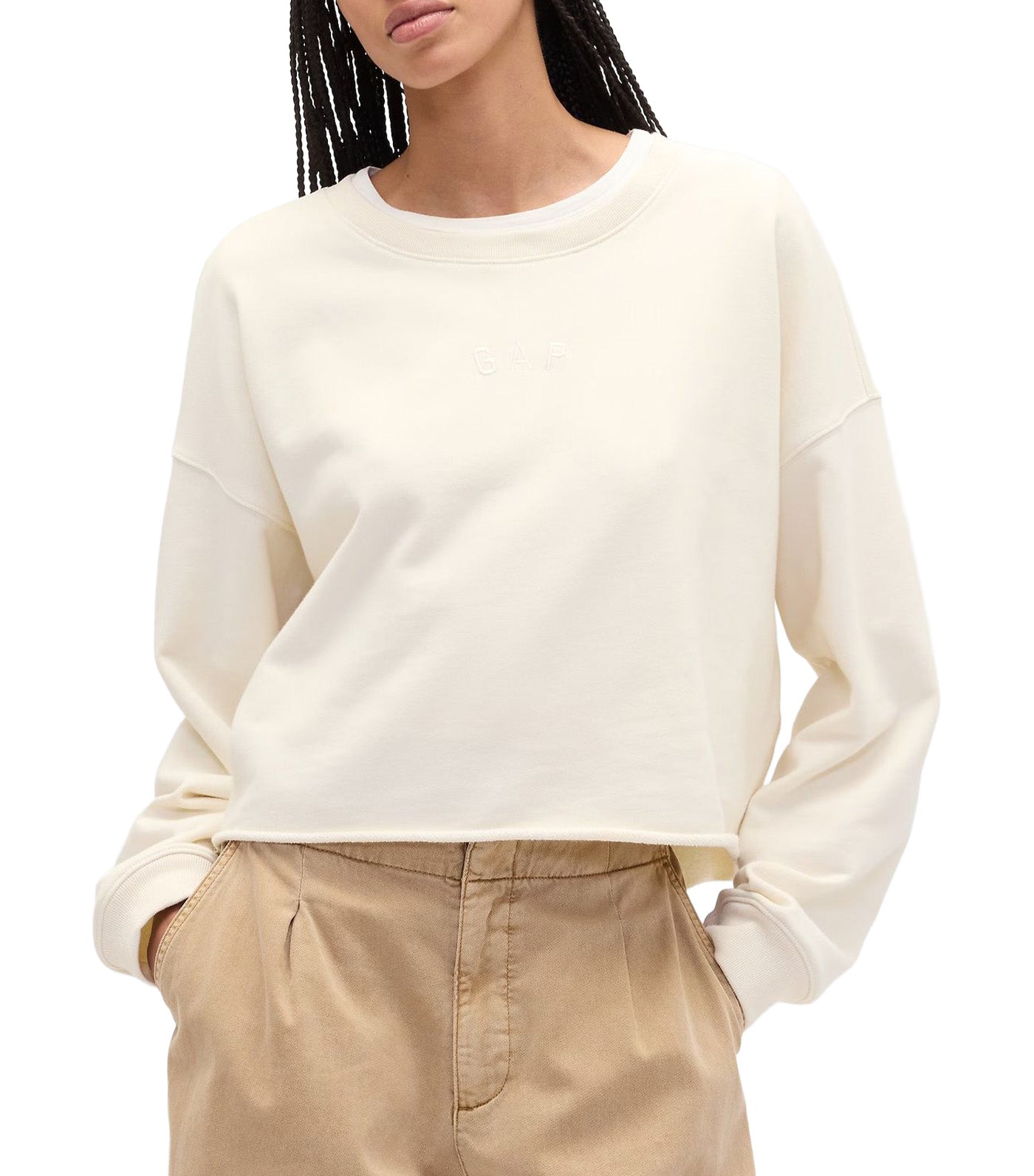 Heavyweight French Terry Logo Crop Sweatshirt