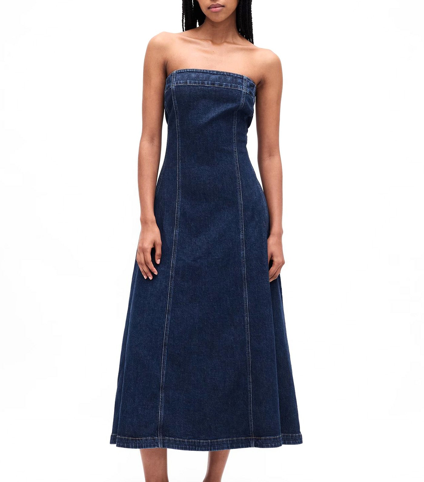 Denim Midi Dress Dark Wash