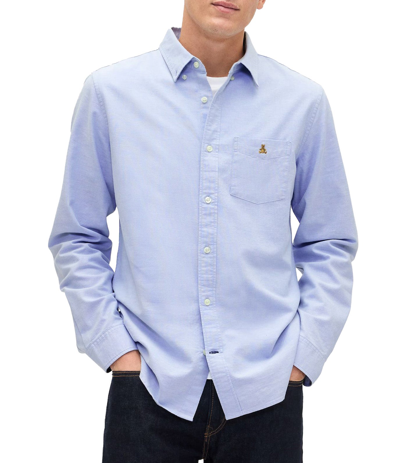 GAP Oxford Shirt in Standard Fit Blue Opal 420
