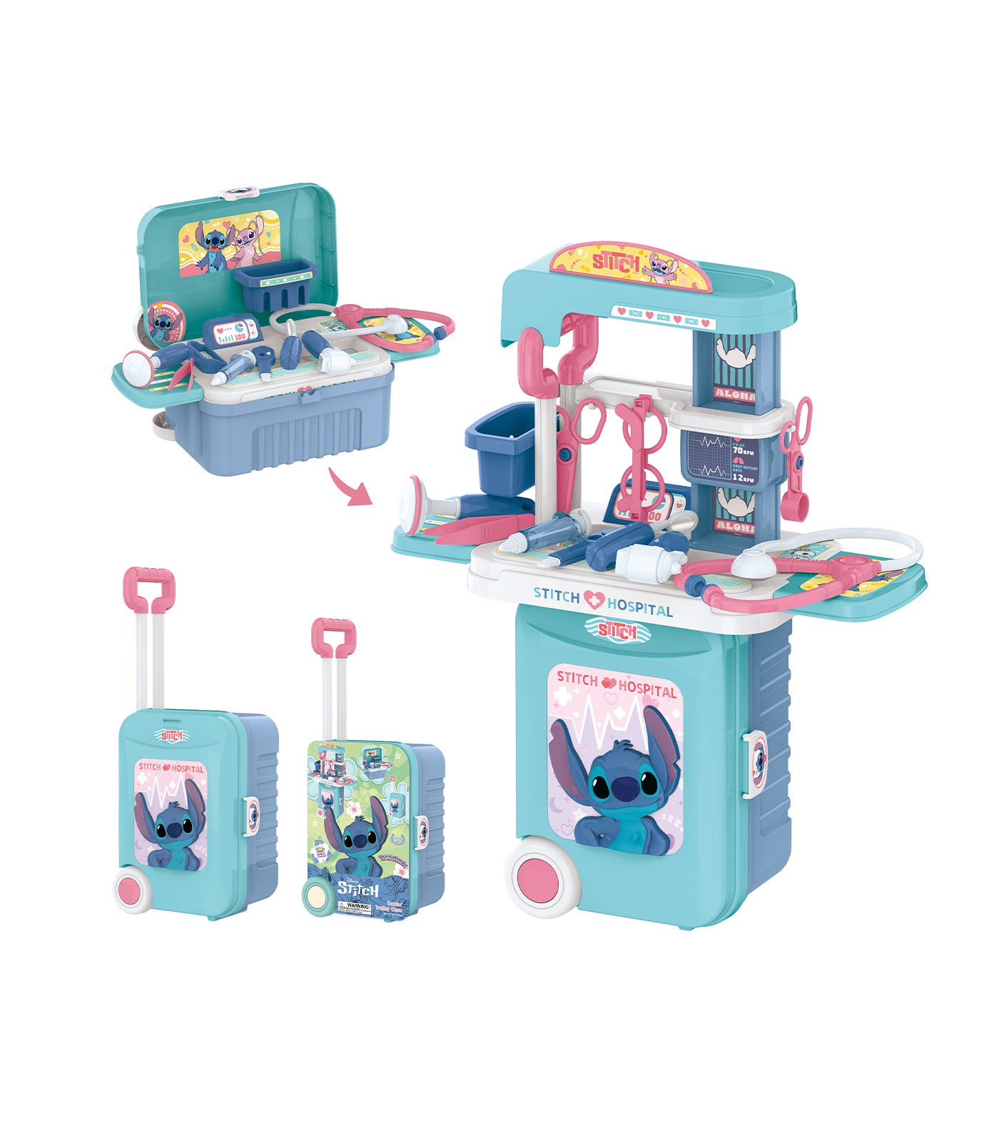 Disney Stitch Doctor Set Suitcase