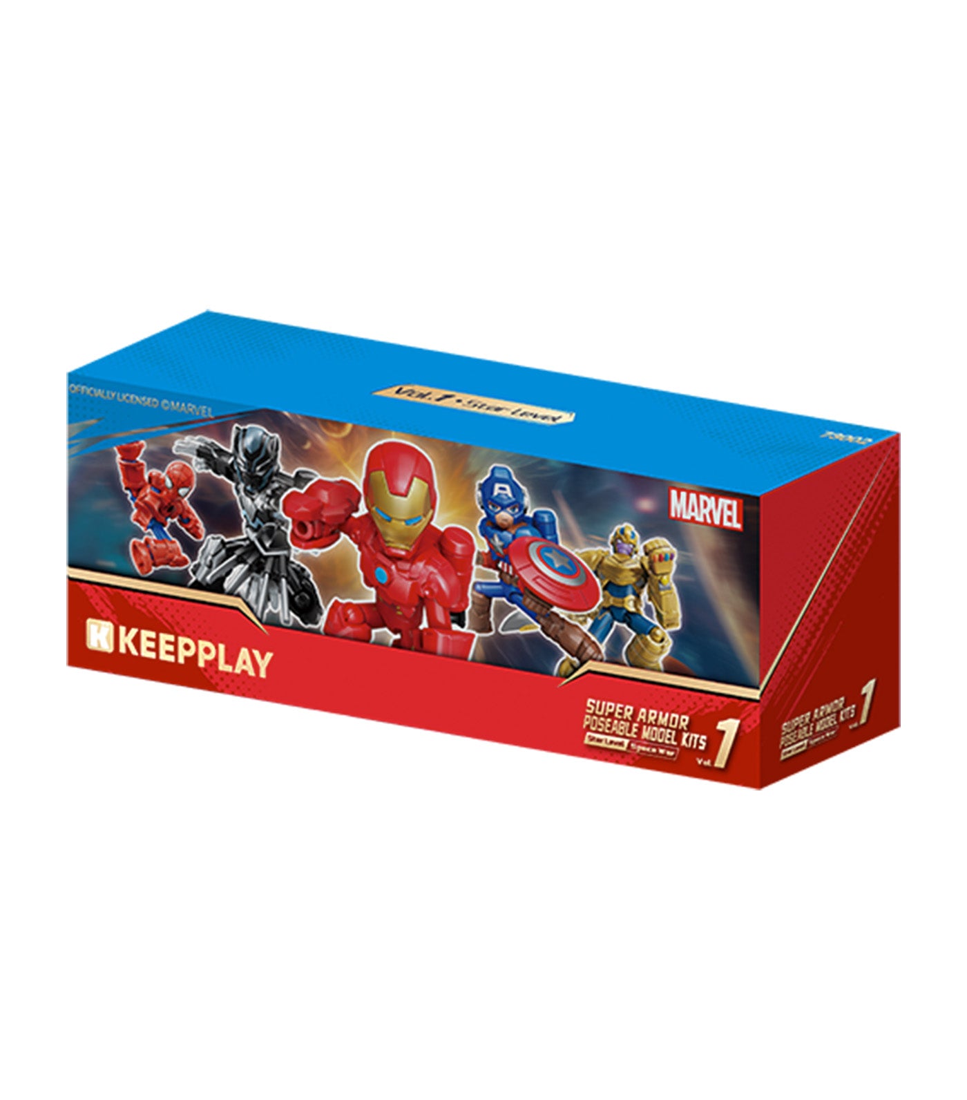 Keeppley Marvel Super Armor Poseable Model Kits Star Level Space War Vol. 1