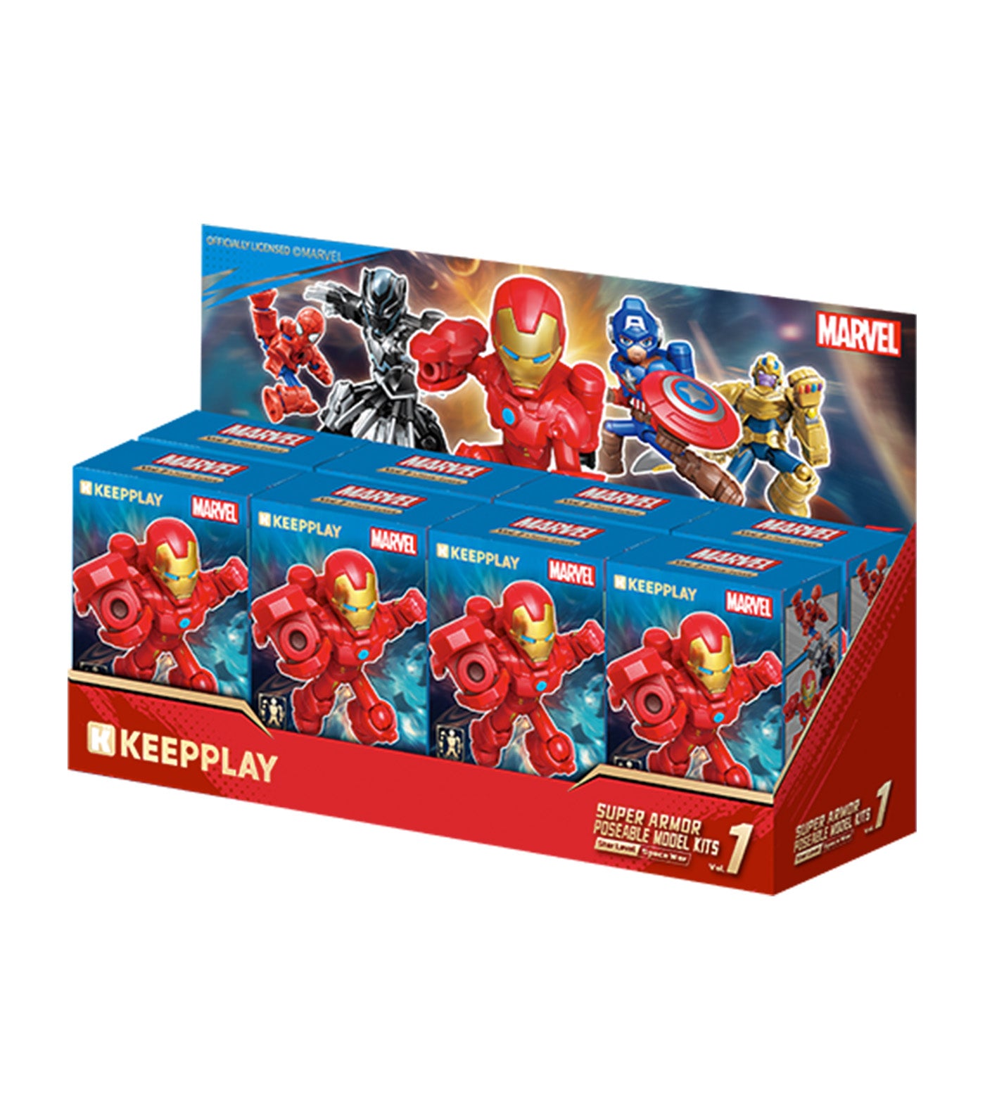 Keeppley Marvel Super Armor Poseable Model Kits Star Level Space War Vol. 1