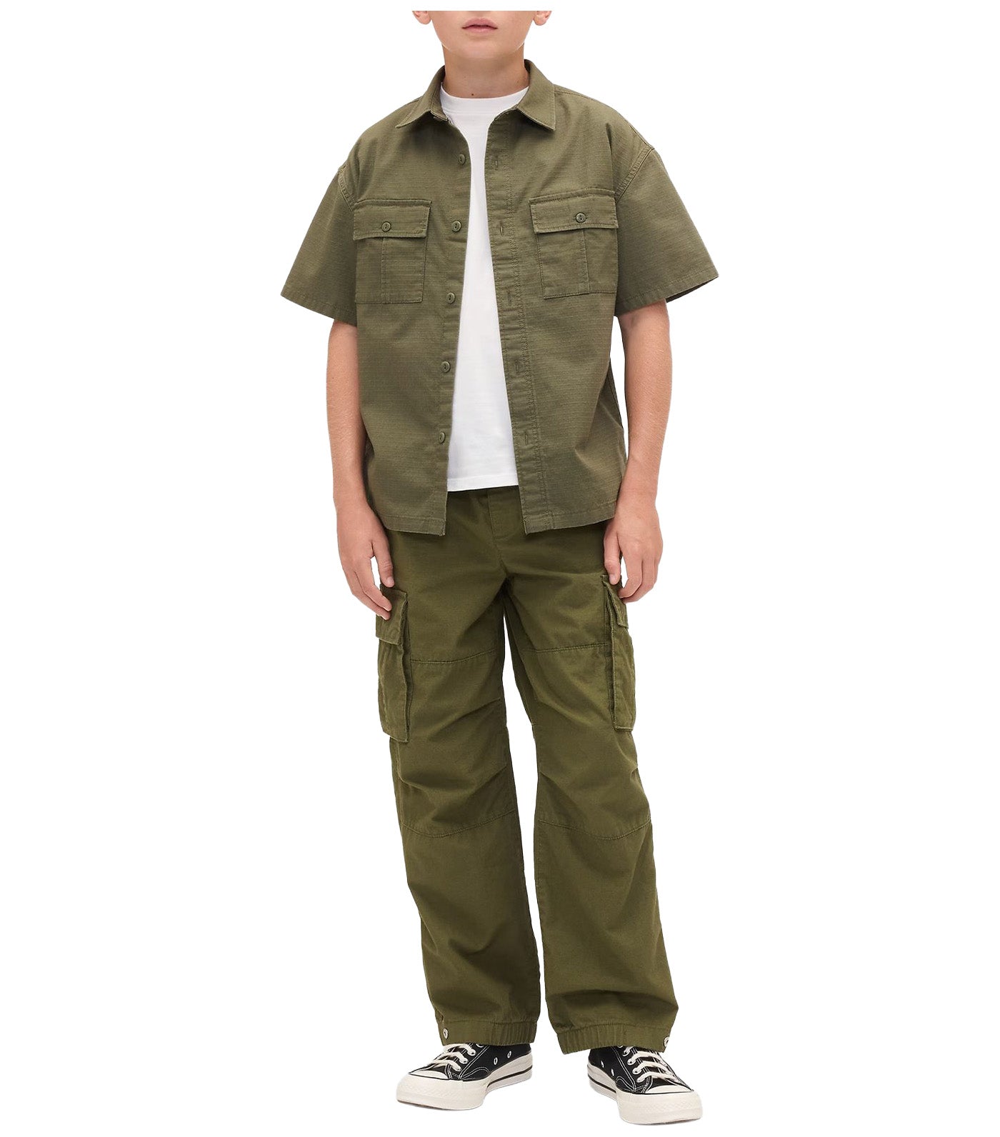 Gap Kids Easy Cargo Pants Army Jacket Green