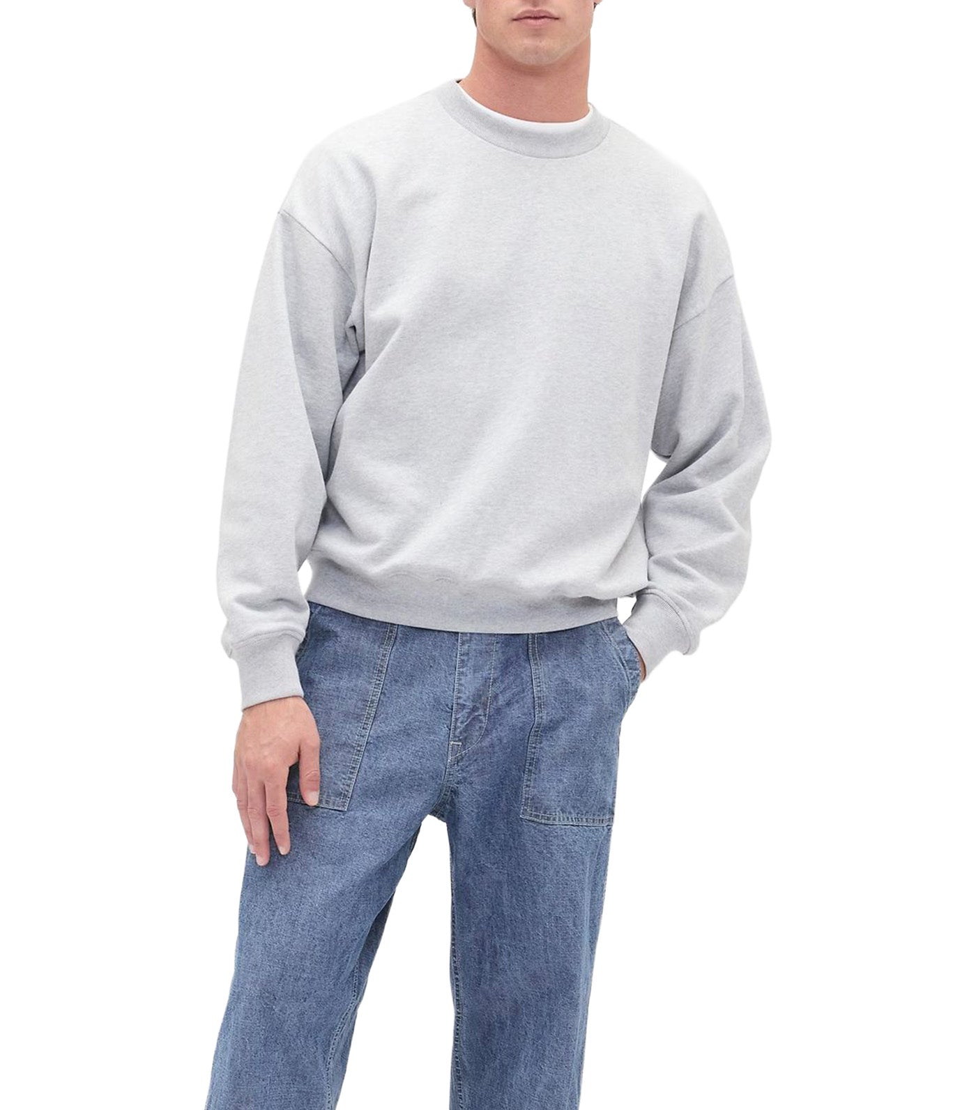 Heavyweight Chambray Baggy Trouser Jeans Medium Wash